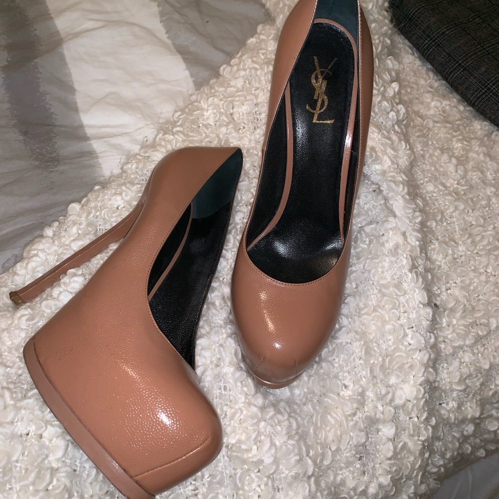 YSL Tribtoo Pump (Camel/Tan) (worn twice)